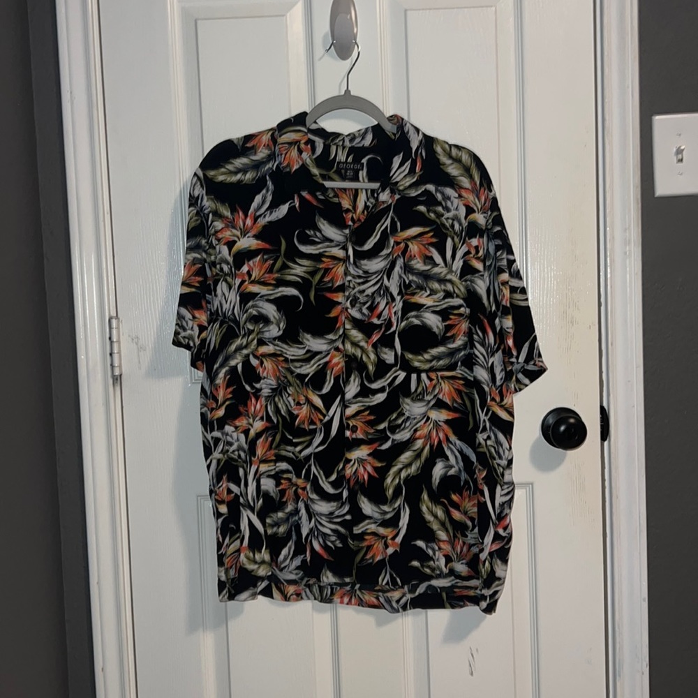 George Floral Button Up Short Sleeve Xl